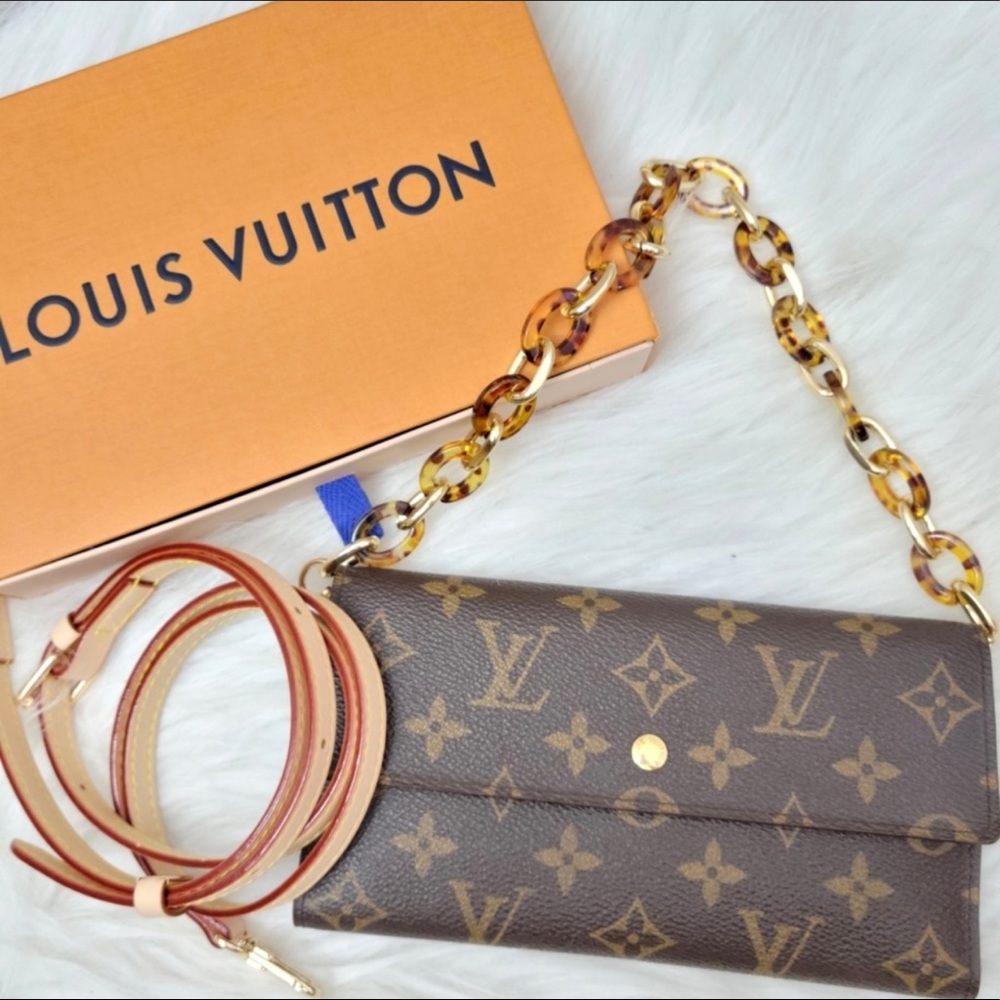 100% AUTHENTIC LUOIS VUITTON monogram long wallet